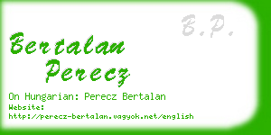 bertalan perecz business card